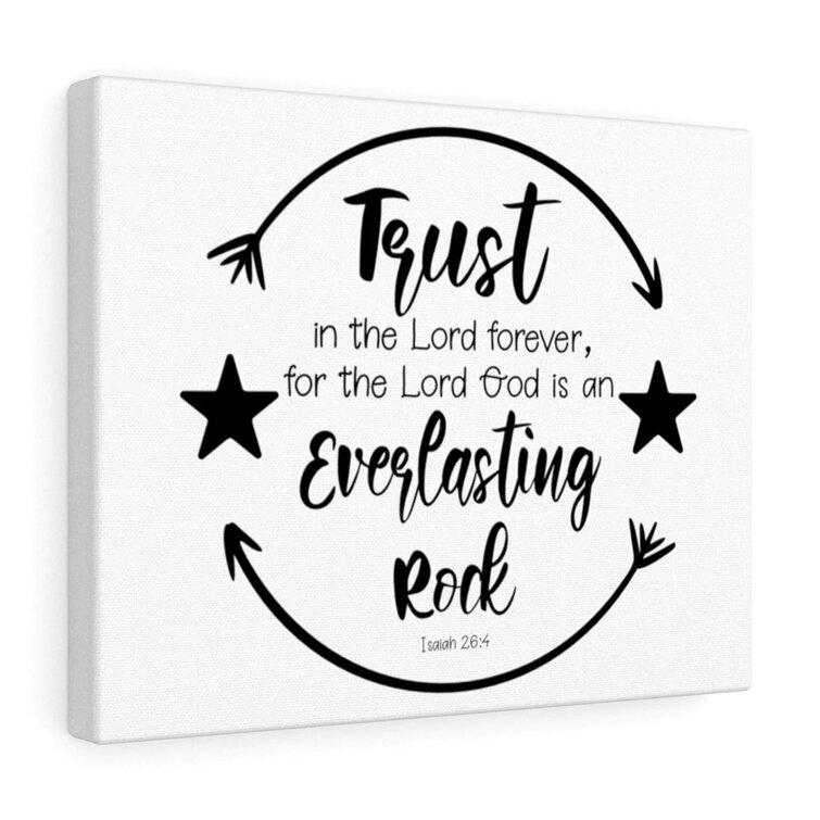 Everlasting Rock Isaiah 26:4 Christian Wall Art Bible Verse Print Ready to  Hang